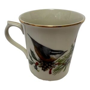 Lenox Winter Greetings Nuthatch Bird Porcelain Coffee Beverage Mug